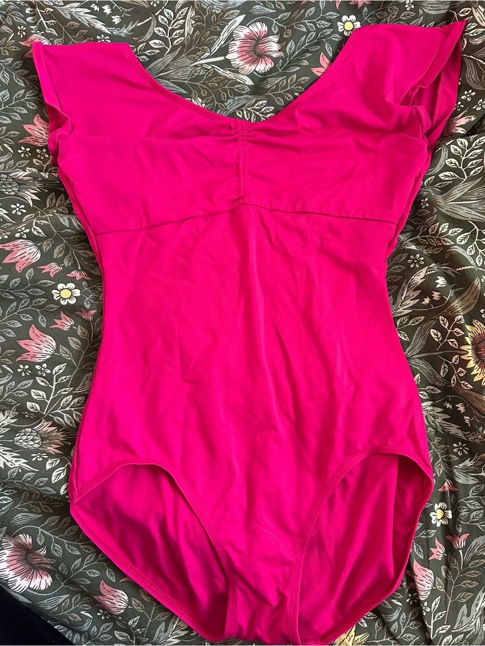 Hot Pink Cap Sleeve Gaynor Minden Leotard
